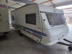 Hobby 495 ufe , bj 1996 met voortent, Caravans en Kamperen, Reservewiel, Rondzit, Hobby, Frans bed
