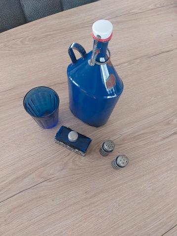 Vintage Blauw Keuken Setje beschikbaar voor biedingen