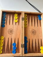 Schaakbord & Backgammon - Hout, Een of twee spelers, Ophalen of Verzenden, Gebruikt, Reisspel