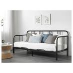 Bed/bank Fyresdal 160X200 incl 2 matrassen 80x200, Huis en Inrichting, Ophalen, Zwart, Tweepersoons, Zo goed als nieuw