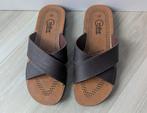 Donkerbruine Sandalen Instappers Slippers | Maat 43 |, Ophalen of Verzenden, Zo goed als nieuw, Bruin, Sandalen