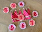 Roze Verjaardagskroon Pip en Stip met Cijfers, Ophalen of Verzenden, Gebruikt