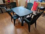 Jardin tafel en 4 stoelen, Tuin en Terras, Tuinsets en Loungesets, Ophalen, 4 zitplaatsen, Kunststof, Gebruikt