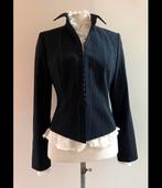 Pauw 2 wollen blazer jasje zwart pinstripe, Verzenden, Zo goed als nieuw, Maat 38/40 (M), Zwart