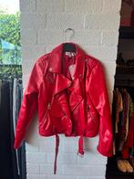 Rode faux leren jas maat XS bikerjack, Ophalen of Verzenden, Nieuw, Maat 34 (XS) of kleiner, Rood