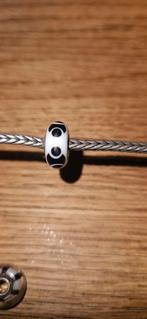 Trollbeads Bedel Wit Zwart Stippen, Glas of Kristal, Ophalen of Verzenden, Zo goed als nieuw, Trollbeads