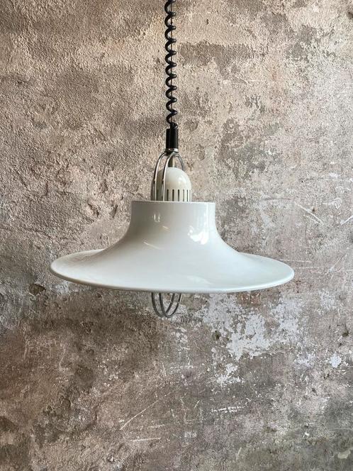 Dijkstra pendel hanglamp , jaren 70, Huis en Inrichting, Lampen | Hanglampen, Gebruikt, 75 cm of meer, Metaal, Ophalen of Verzenden