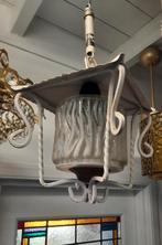Vintage jaren 60 hal lamp, Huis en Inrichting, Lampen | Hanglampen, Ophalen of Verzenden, Zo goed als nieuw, Glas