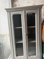 Vintage kastje met glazen deuren - opknapper, Huis en Inrichting, Kasten | Vitrinekasten, Ophalen, Gebruikt, 100 tot 150 cm, 50 tot 100 cm