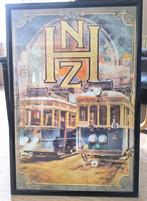 NZH De Blauwe Tram Spoorwegen Affiche Poster Litho htm, Verzamelen, Spoorwegen en Tramwegen, Verzenden, Nieuw, Tram, Overige typen
