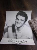 ELVIS PRESLEY ZWART WIT POSTER 50 X 40cm STEVIG+MOOIE STAAT, Ophalen, Zo goed als nieuw, Poster, Artwork of Schilderij