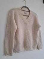Rue Blanche grijs ecru gemeleerde mohair/wol trui, S/M, Ophalen of Verzenden, Zo goed als nieuw, Grijs