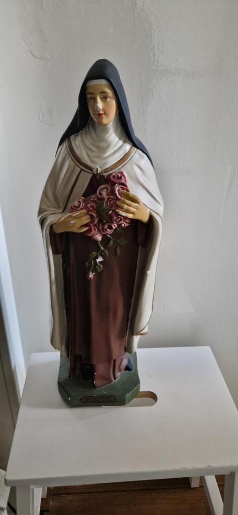 Antiek Heilig Theresia Beeld - 51cm, Antiek en Kunst, Antiek | Religie, Ophalen of Verzenden