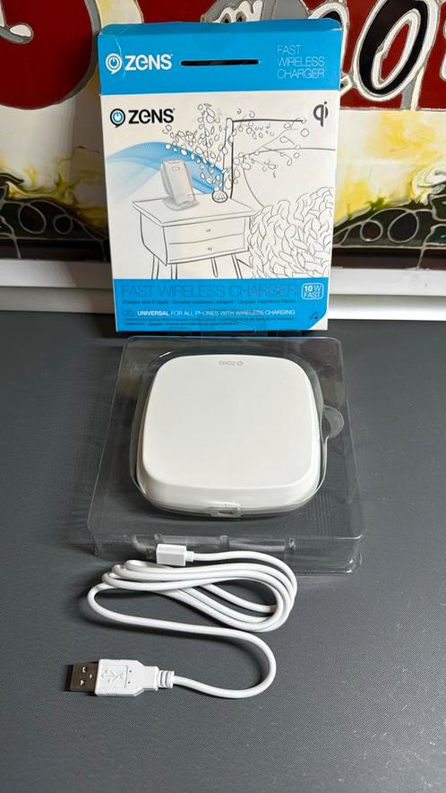 Zens Fast Wireless Charger 10W Universal, Telecommunicatie, Mobiele telefoons | Telefoon-opladers, Nieuw, Ophalen of Verzenden