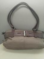 Grijs-beige leren schouder tas van CLAUDIA-FERRICI, Ophalen of Verzenden, Gebruikt, Beige, Schoudertasje