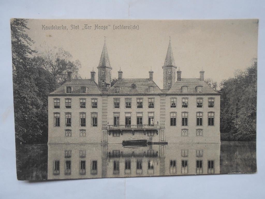 Koudekerke Slot Ter Hooge de achterzijde zeer oud Koudekerke, Verzamelen, Ansichtkaarten | Nederland, Ophalen of Verzenden, Voor 1920