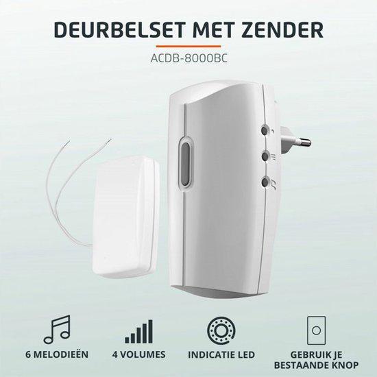 KlikAanKlikUit Plug-in draadloze deurbelset, Huis en Inrichting, Deurbellen, Nieuw, Draadloos, Ophalen