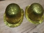 2x Gouden bolhoed one size, Kleding | Dames, Ophalen of Verzenden, Zo goed als nieuw, Maat 38/40 (M), Accessoires