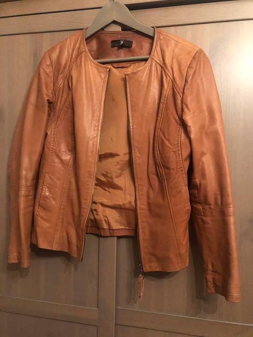 Jas Mart Visser leren jack dames L bruin, Kleding | Dames, Jasjes, Kostuums en Pakken, Zo goed als nieuw, Jasje, Maat 42/44 (L)