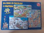3 van Haasteren puzzels  in 1, Ophalen of Verzenden, 500 t/m 1500 stukjes, Zo goed als nieuw