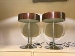 2 tafellampen lampen design luminor malibu 1990 vintage, Japandi, Glas, Ophalen of Verzenden, Zo goed als nieuw