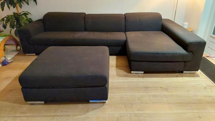 Topform Bank met Voetenbank - Comfortabel en Stijlvol, Huis en Inrichting, Banken | Bankstellen, Gebruikt, Hoekbank, Vierpersoons of meer