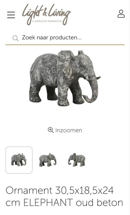 Prachtige olifant van Light & Living. 30.5 x 24 x 18.5., Antiek en Kunst, Kunst | Designobjecten, Ophalen of Verzenden