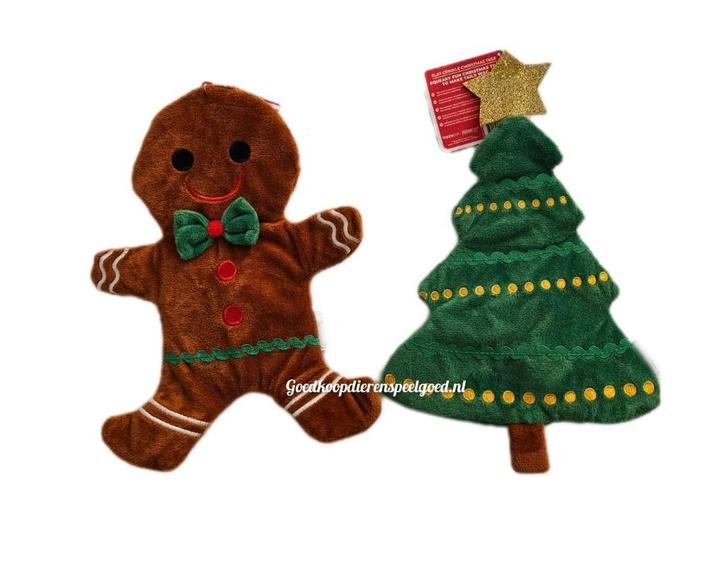 Hondenspeelgoed    " Knisper kerst knuffel plat  "  €6.95 ps, Dieren en Toebehoren, Hondenspeelgoed, Nieuw, Knuffels, Ophalen of Verzenden
