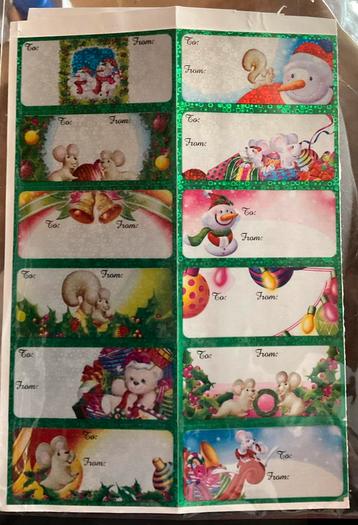Kerst etiket stickers beschikbaar voor biedingen
