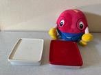 2 kleine vierkante TUPPERWARE bakjes - trommeltjes Z.G.A.N, Ophalen of Verzenden, Zo goed als nieuw, Rood, Bak of Kom
