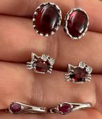 Barnsteen, rode granaat, robijn oorbellen 925 zilver, Ophalen of Verzenden, Nieuw
