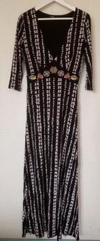 DESIGUAL Prachtige Lange Jurk Maat S, Kleding | Dames, Jurken, Verzenden, Zwart, Zo goed als nieuw, Onder de knie