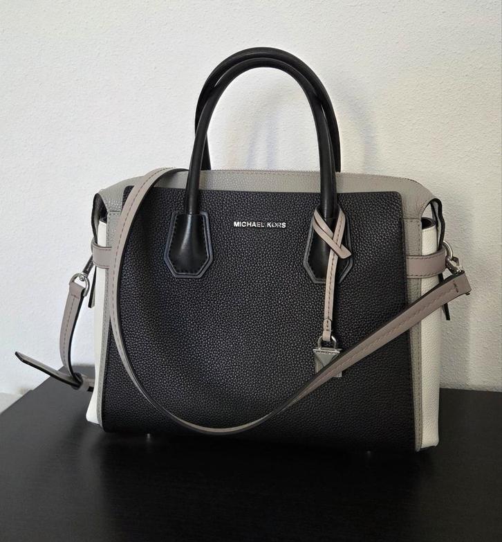 Michael Kors Mercer handtas, Sieraden, Tassen en Uiterlijk, Tassen | Damestassen, Zo goed als nieuw, Handtas, Grijs, Ophalen of Verzenden