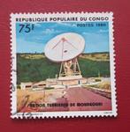 Congo 1980 pz earth station, Verzenden, Overige landen, Gestempeld