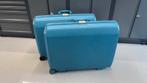 Vintage Blauwe Koffers - Set van 2, Sieraden, Tassen en Uiterlijk, Koffers, Gebruikt, Hard kunststof, Slot, 35 tot 45 cm