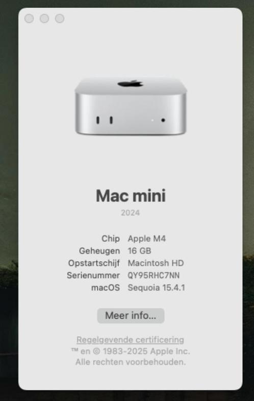 Mac mini m4 met 2 TB ssd / 16 gb ram, Computers en Software, Apple Desktops, Zo goed als nieuw, Mac Mini, SSD, Ophalen of Verzenden