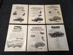 6x Reclame (A4) SAAB 99 (1974), Verzenden, Gebruikt, Auto's