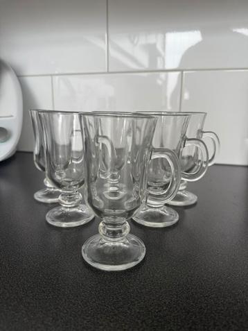 6 nieuwe thee- of koffieglazen 250ml / 25cl beschikbaar voor biedingen