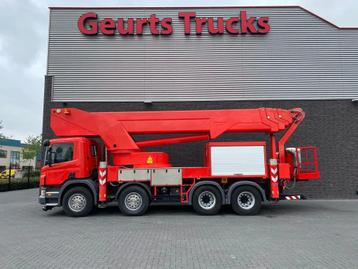 Scania P420 8X4 + BISON PALFINGER TKA 57 KS HOOGWERKER/HUBAR beschikbaar voor biedingen