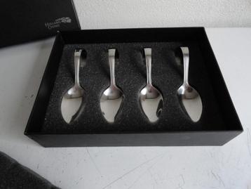 Amuse lepeltjes, 4 stuks, nieuw, zilvekleurig beschikbaar voor biedingen