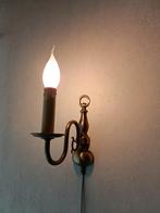 Wandlamp messing brons, Huis en Inrichting, Lampen | Wandlampen, Ophalen, Zo goed als nieuw, Glas
