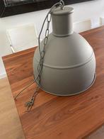 Industriële Hanglamp Grijs Metaal, Huis en Inrichting, Lampen | Hanglampen, Ophalen of Verzenden, Gebruikt, Metaal, Minder dan 50 cm