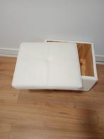 Witte Opbergkruk / Poef, Huis en Inrichting, Banken | Voetenbanken en Poefen, Ophalen, Minder dan 50 cm, Vierkant, Minder dan 50 cm