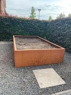Grote cortenstaal plantenbak, zonder bodem, Tuin en Terras, Bloembakken en Plantenbakken, Ophalen, Gebruikt, 100 cm of meer, Metaal