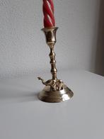 Messing kandelaar met olifant, Antiek en Kunst, Ophalen of Verzenden, Overige materialen
