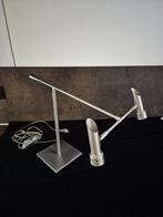 Bureaulamp - Tafellamp - Design - Zilverkleurig -Verstelbaar, Ophalen, Gebruikt, Design, Metaal