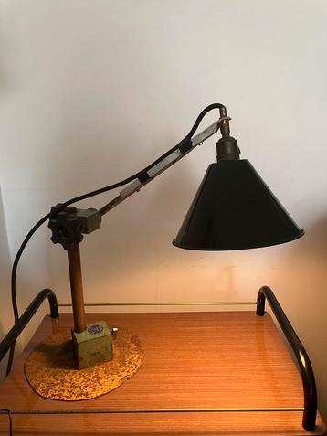 Vintage Franse Werkkamp Lamp - Rock France Jaren 50 beschikbaar voor biedingen
