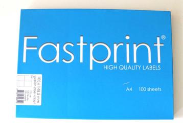 Fastprint high quality sticker labels A4 80x 105 x 148,5 mm 