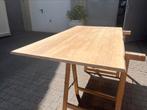 Massief Eiken Boomstam Tafelblad 165x84,5x2,2, Huis en Inrichting, Tafels | Eettafels, Ophalen of Verzenden