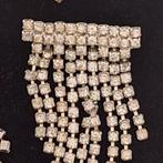 jaren 60 zeer mooi broches armband collier met steentjes, Sieraden, Tassen en Uiterlijk, Ophalen, Overige materialen, Broche